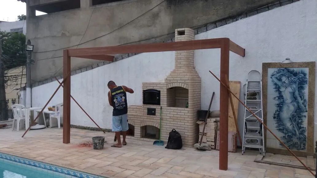 Churrasqueira e telhado colonial  - Foto 3