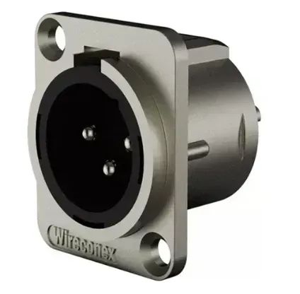 Conector quadrado Plug Wireconex Xlr Macho 3 Polos