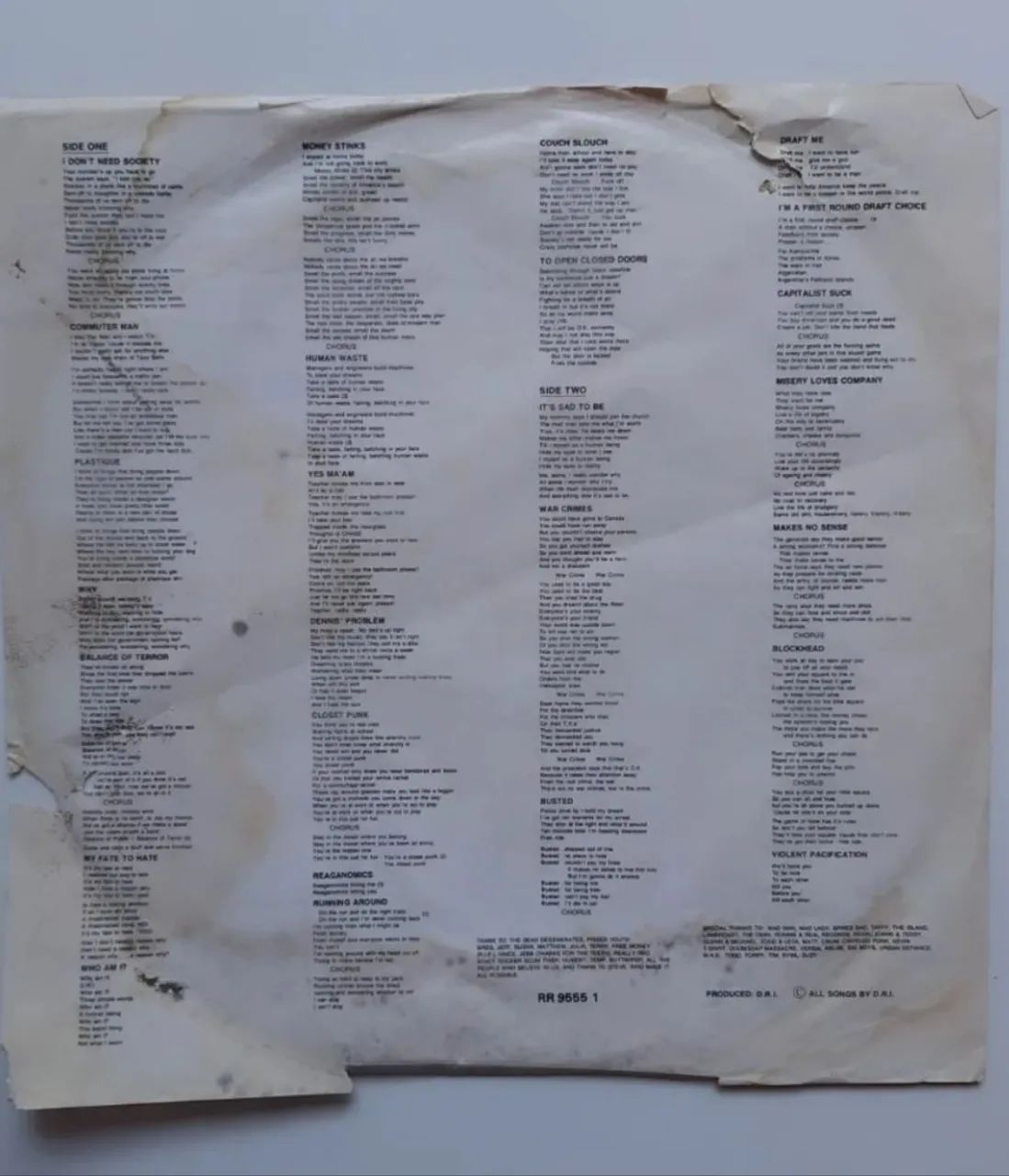 LP D.R.I. DIRTY ROTTEN DISCO DE VINIL - Foto 4