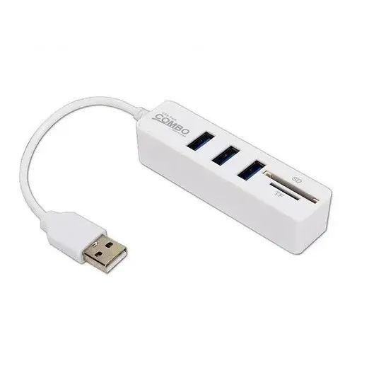 Hub Usb  3 Portas Com Leitor De Cartão - Foto 3
