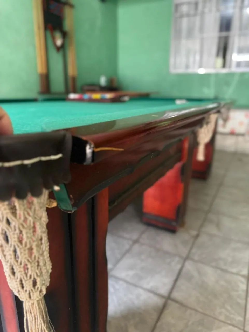 Mesa de bilhar zerada em ótimo estado 