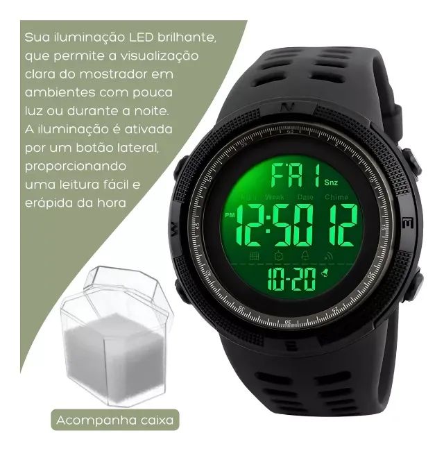Relógio Militar Esportes À Prova D' Água 50m - Foto 4