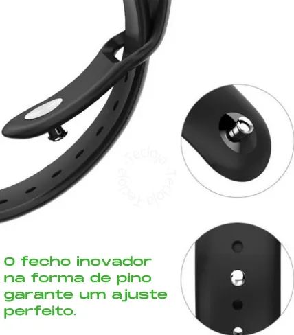 Pulseira Smartwatch Silicone na Cor Preta, 38/40/42/44/45/47/49mm - Foto 5