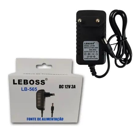 Fonte de Alimentação Chaveada 12v 3a LB-565 Com Plug P4