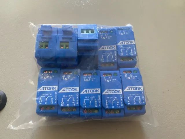 10 Reles Interface Acoplador Atork 24v Ac/dc