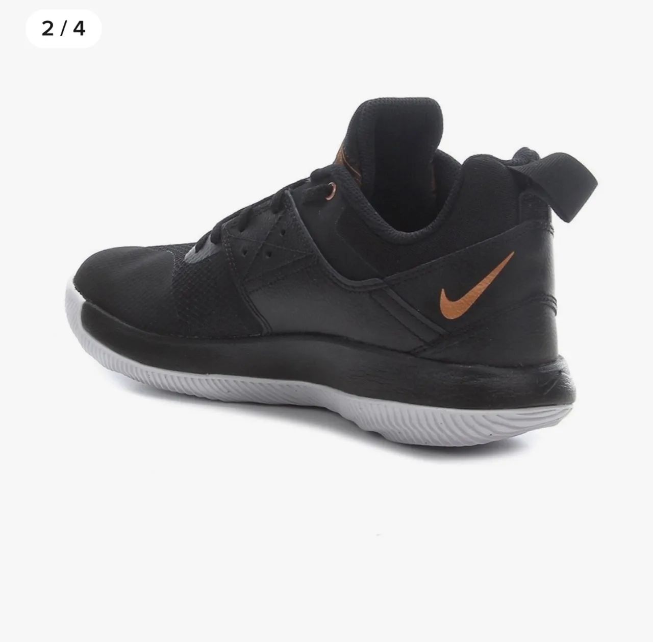 Tenis Masculino Nike Preto Dourado Basquete Fly By Low Ii 42