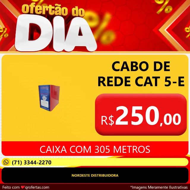CABO DE REDE CAT 5E - CABO PARA INTERNET  - Foto 2