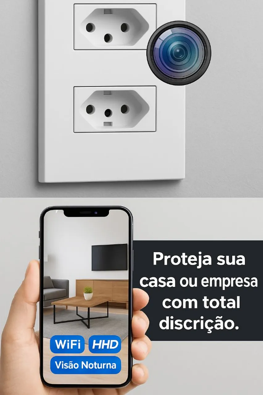 Câmera de Segurança Discreta