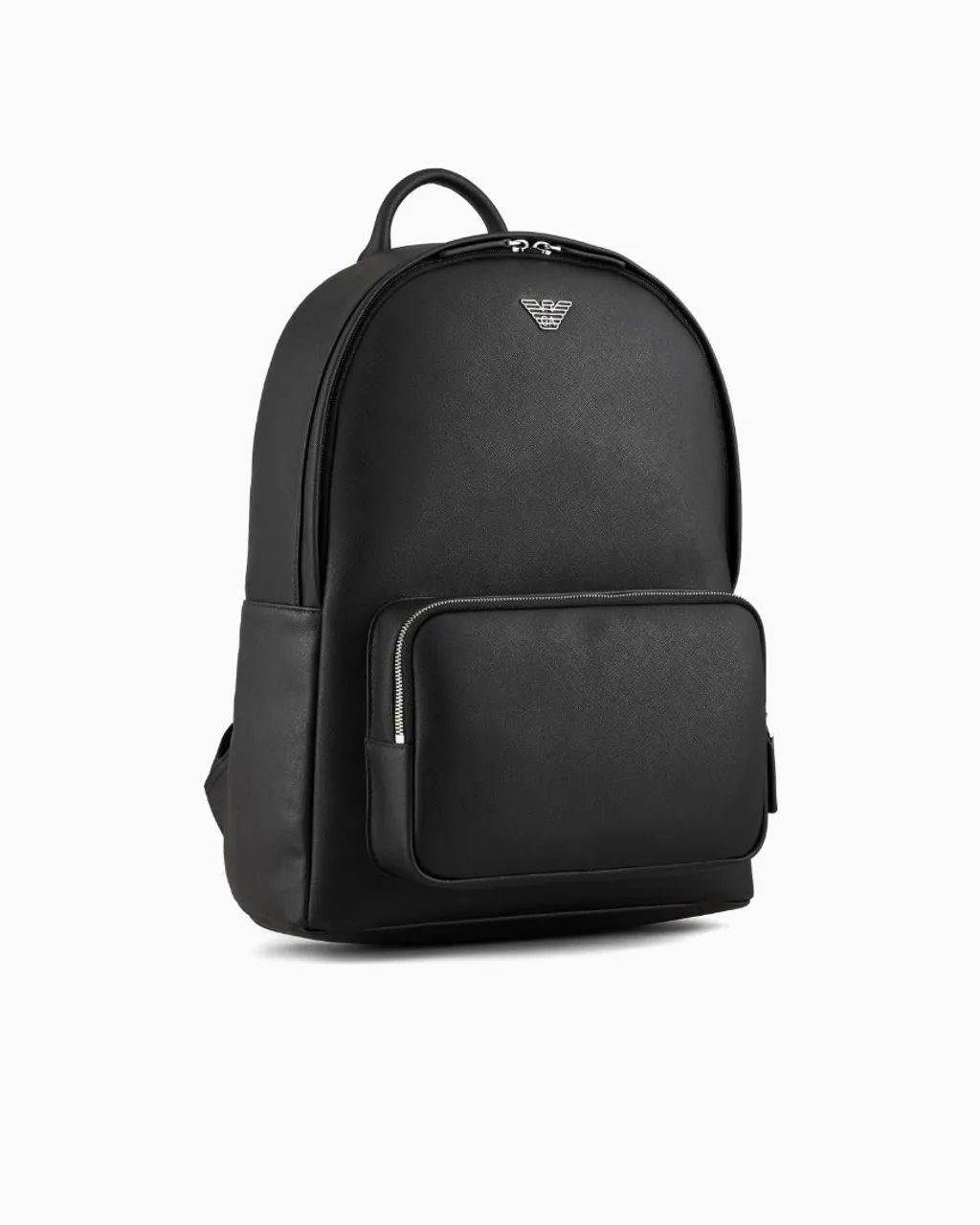 Mochila Emporio Armani ASV Saffiano leather round backpack with eagle plate - Foto 3