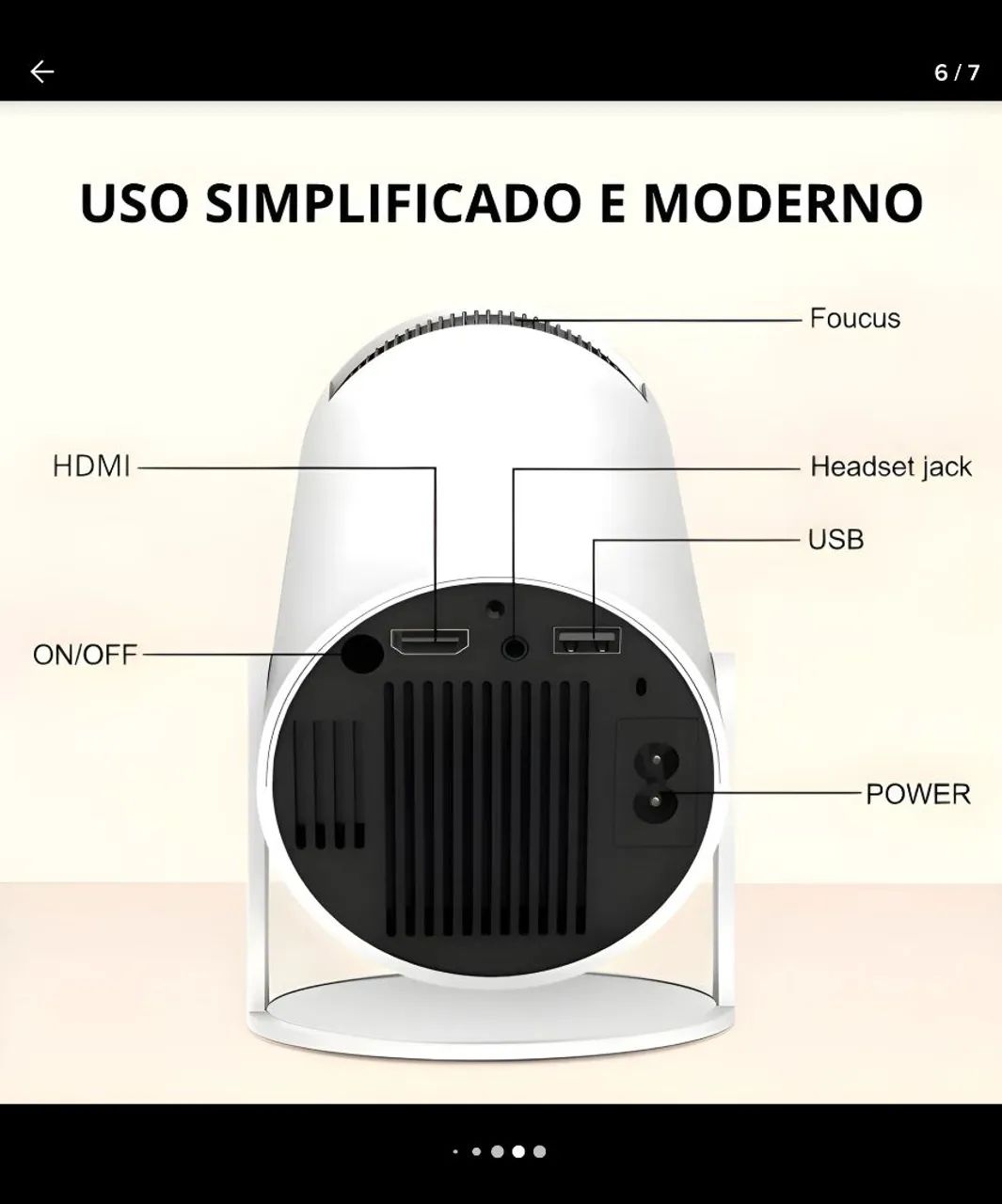 Projetor portátil HY300 até 150" Android - Foto 2