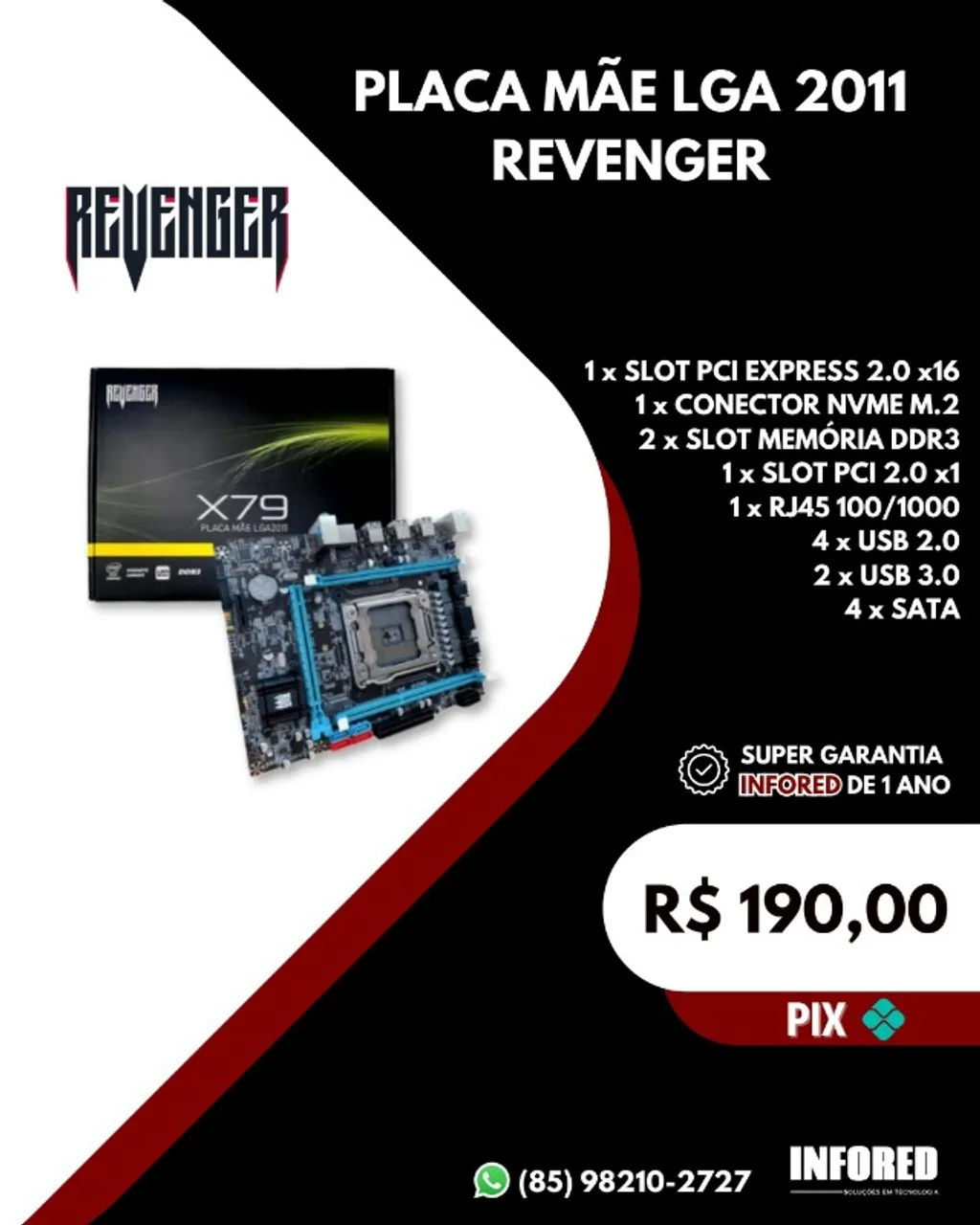 Placa Mãe LGA 2011 Revenger