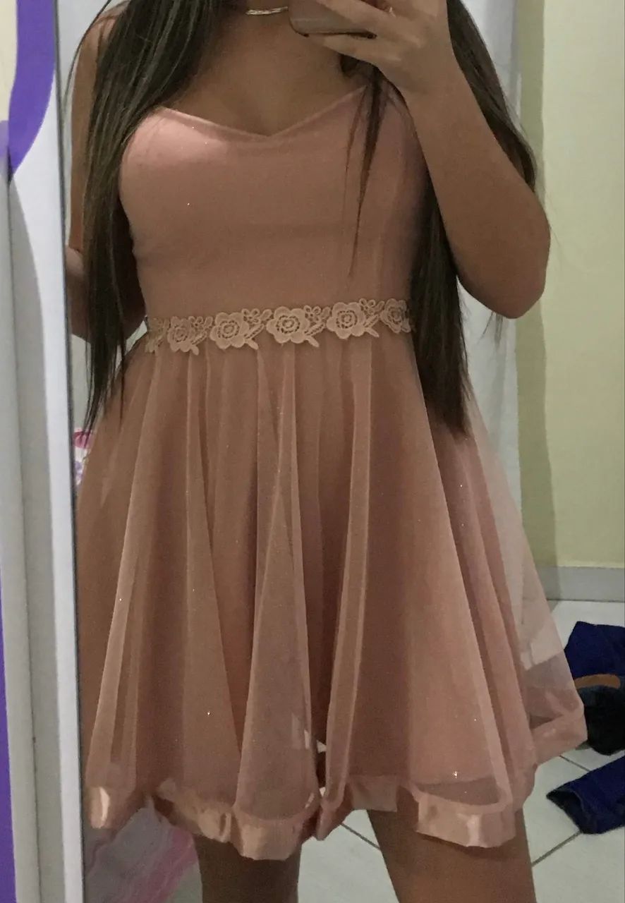 Vestido Curto Rosé - Usado 1x  - Foto 3