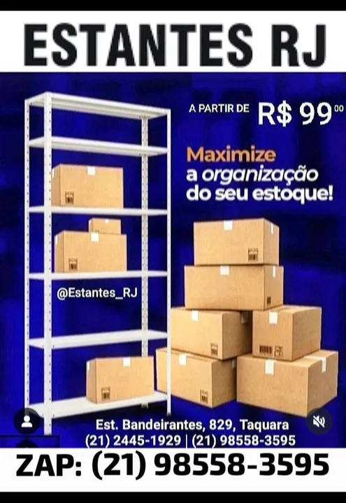 Estantes de Aço para Escritório Estoque etc - A partir de R$99!