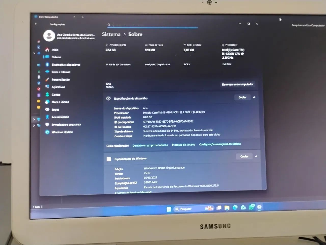 Computador Samsung All in One E5 TV <br> - Foto 2