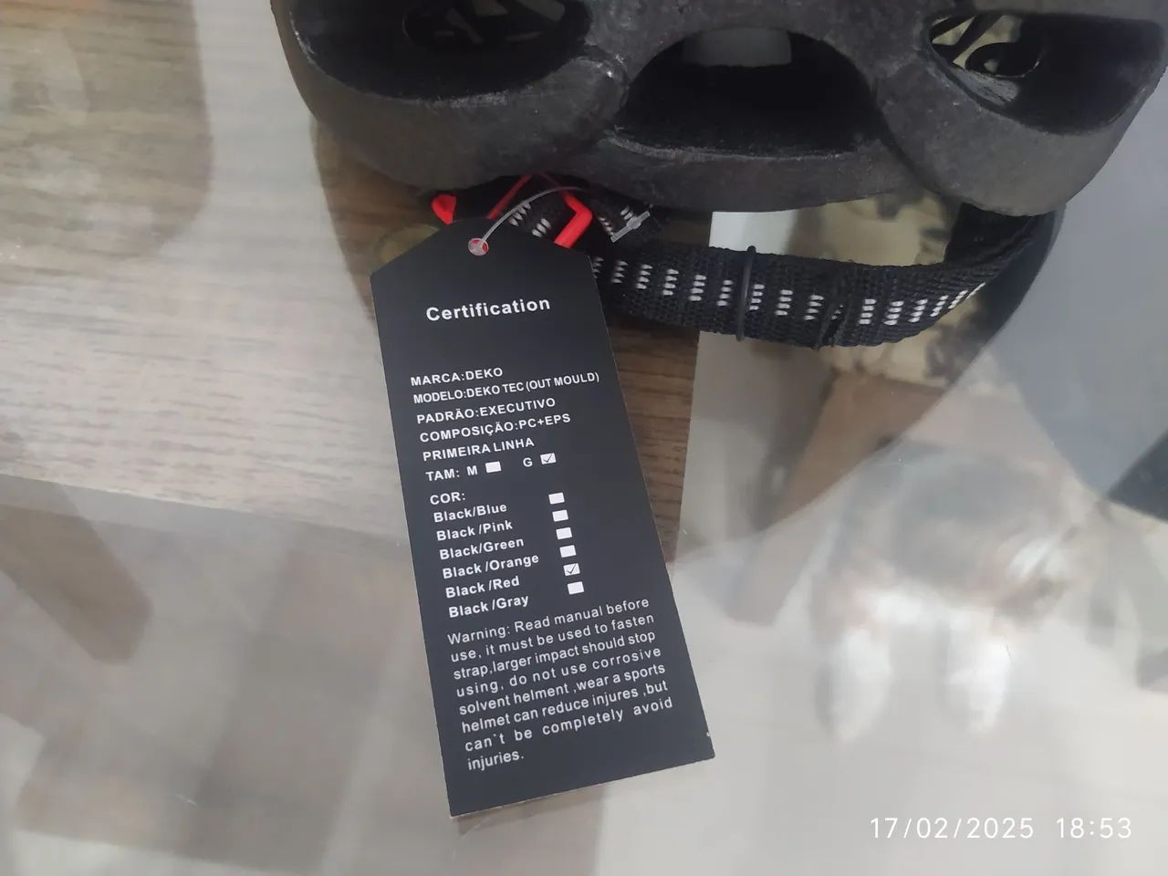 Capacete de Bicicleta - Preto e Vermelho - Foto 3