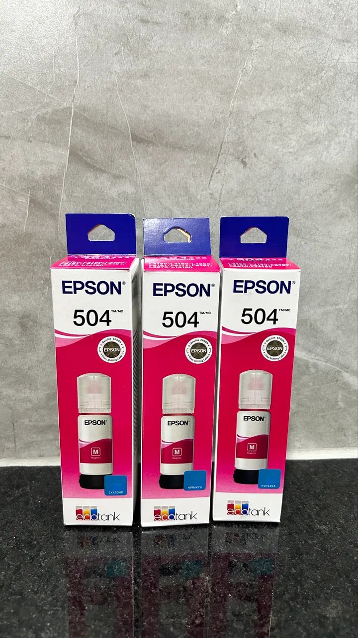 Kit 3 Tinta Epson Magenta 504