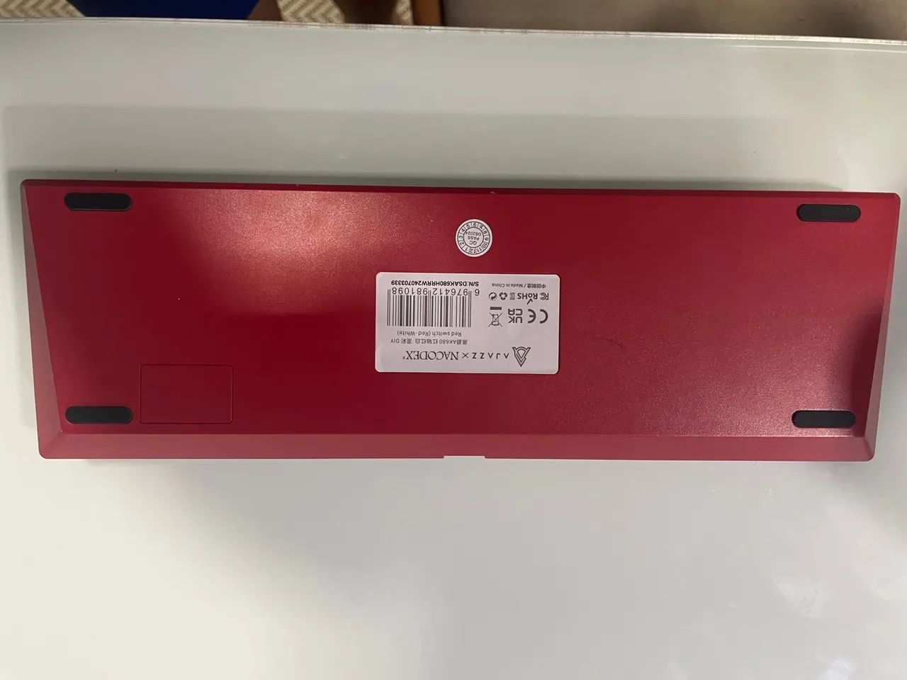 Teclado Mecânico Gamer Vermelho e Branco - Novo - Foto 3