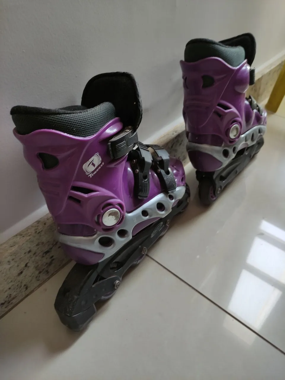 Patins Inline Infantil Tamanho 33/34 Roxo