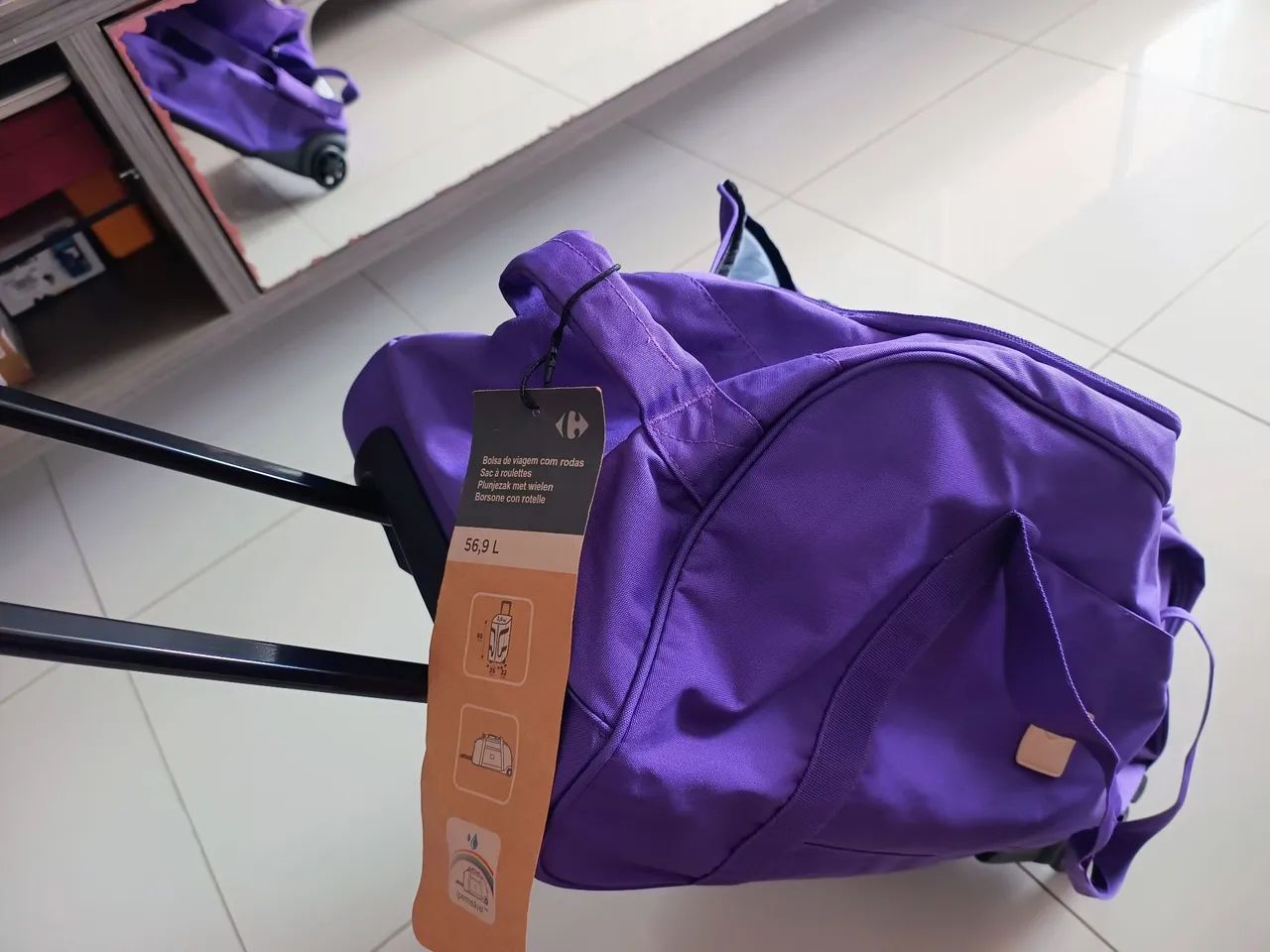 Bolsa de viagem com rodinhas.Nova. - Foto 4