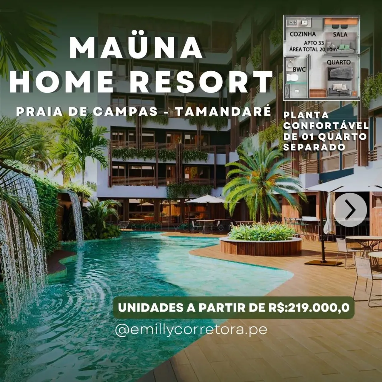 Mauna Home Resort: flat em Tamandaré com as melhores condições