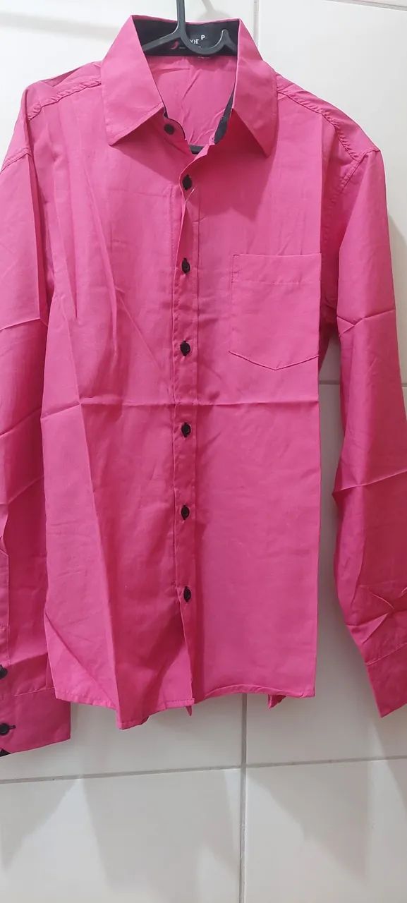 Camisa Social Rosa  ( P ) - Foto 2