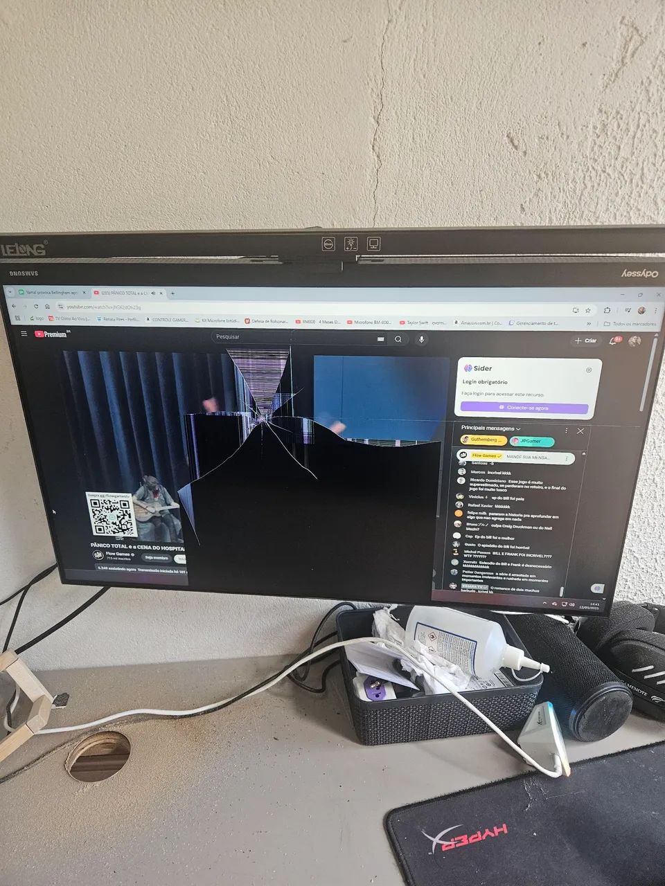 Monitor samsung odyssey retirada de peças 