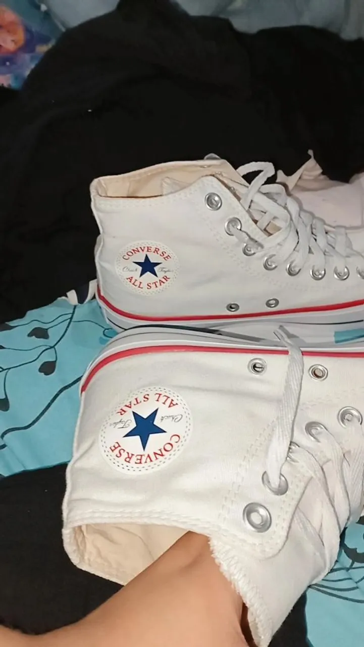 All star branco (cano alto)
