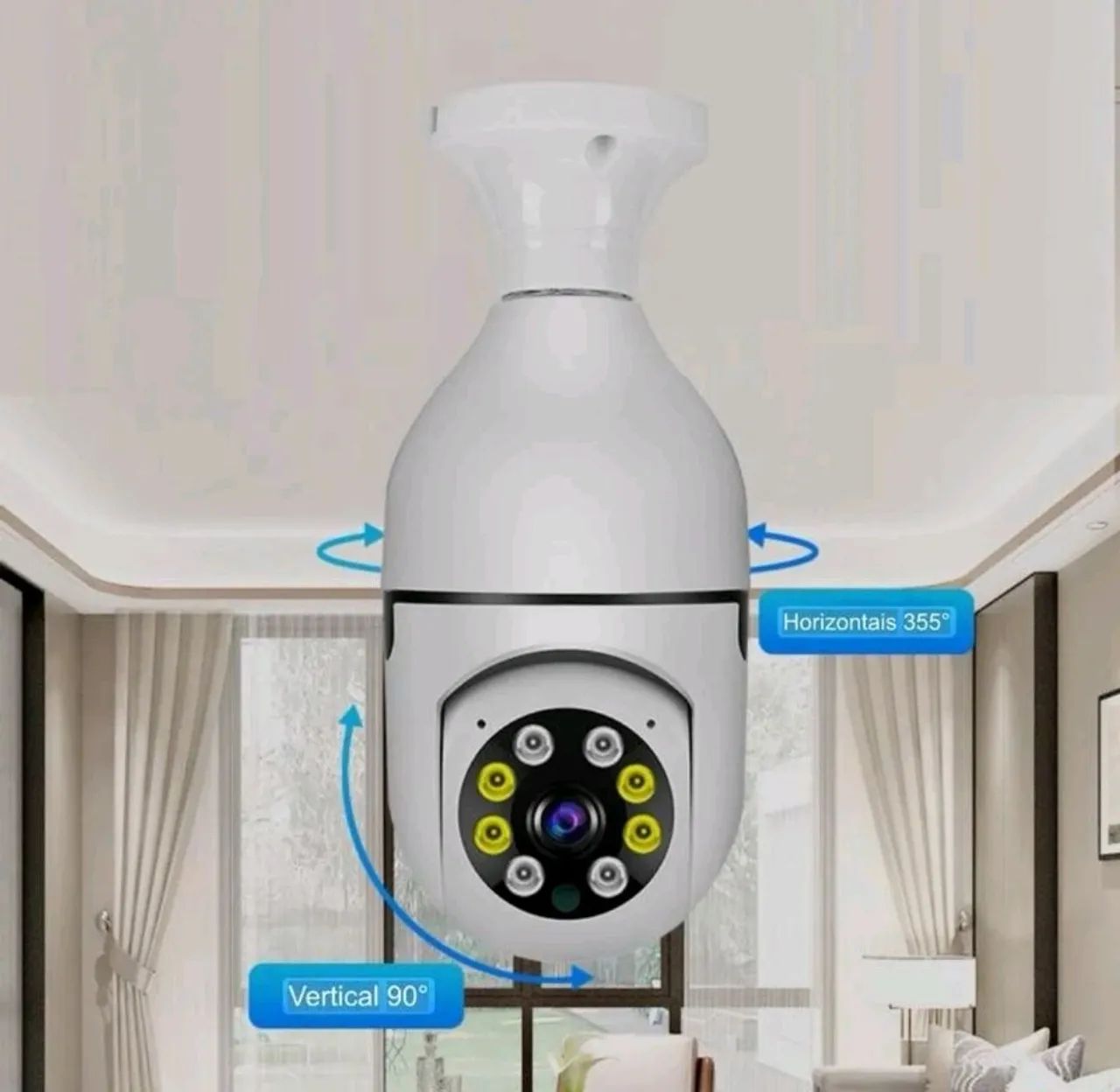 Câmera Lâmpada IP Wi-Fi 360º | Full HD | Visão Noturna Colorida | Áudio Bidirecional - Foto 2