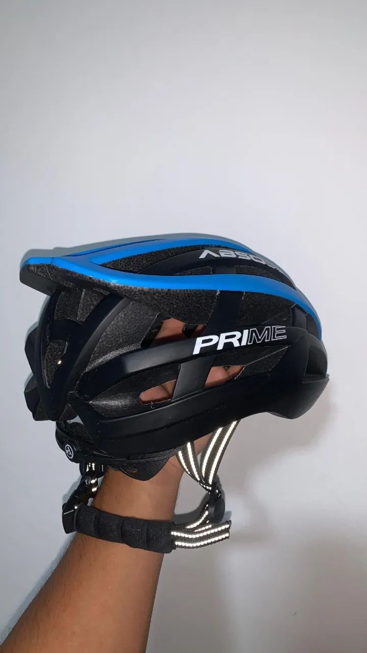 Capacete Absolute Prime Preto/Azul ciclismo - Foto 3