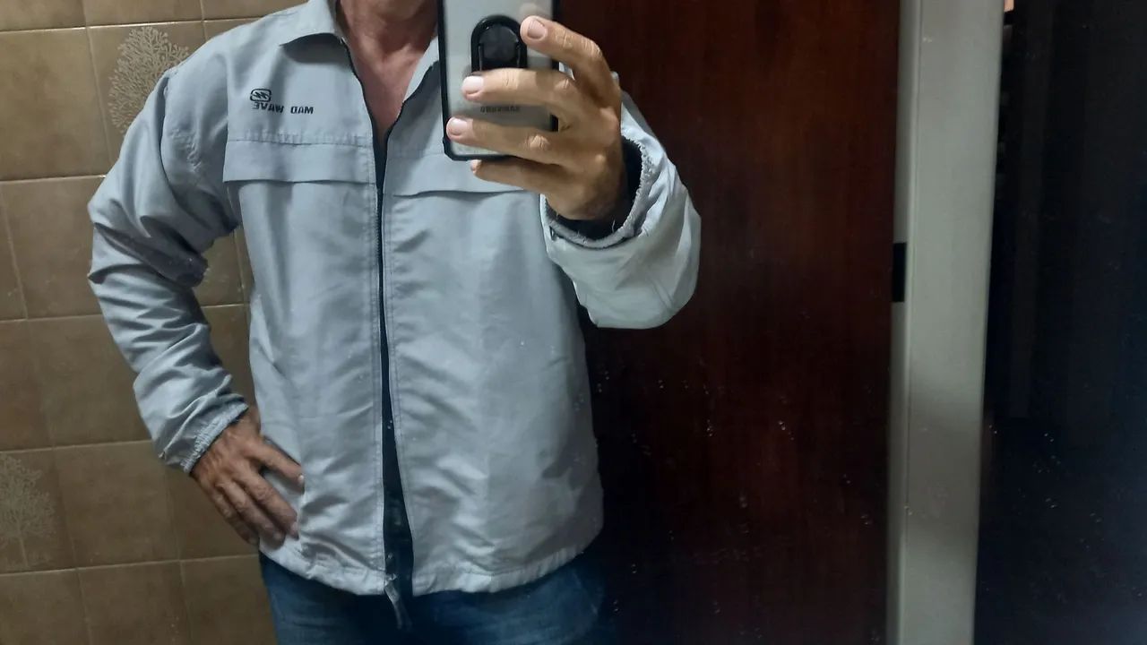 Jaqueta casual cinza forrada