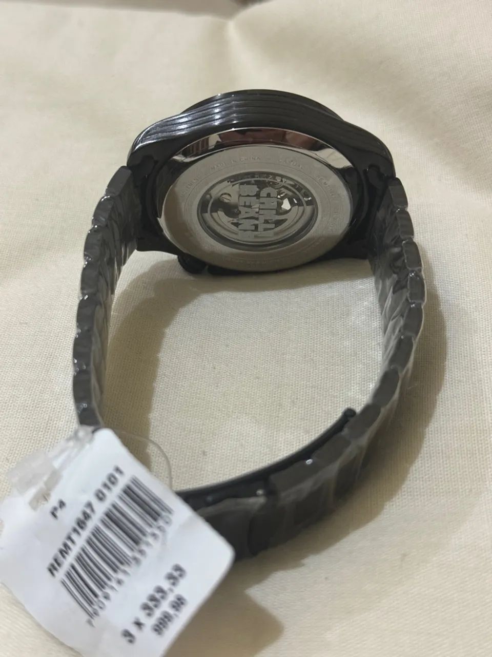 Relógio Masculino Preto com Visor Esqueleto - Foto 2
