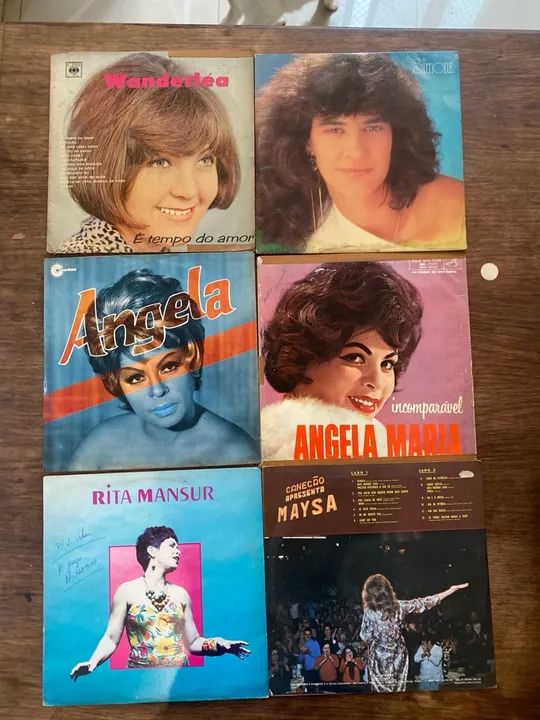 Coleção de Vinis Antigos - Wanderléa, Ângela Maria, Maysa e Rita Mansur