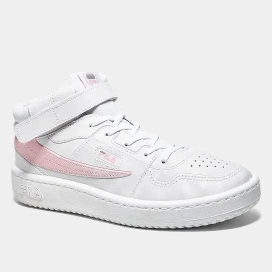 Tênis Fila Branco com Detalhes Rosa - Novo