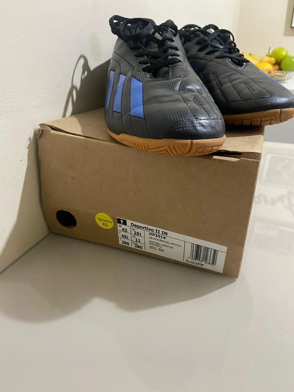 Chuteira Adidas Futsal -  Deportivo II - Azul - Foto 3