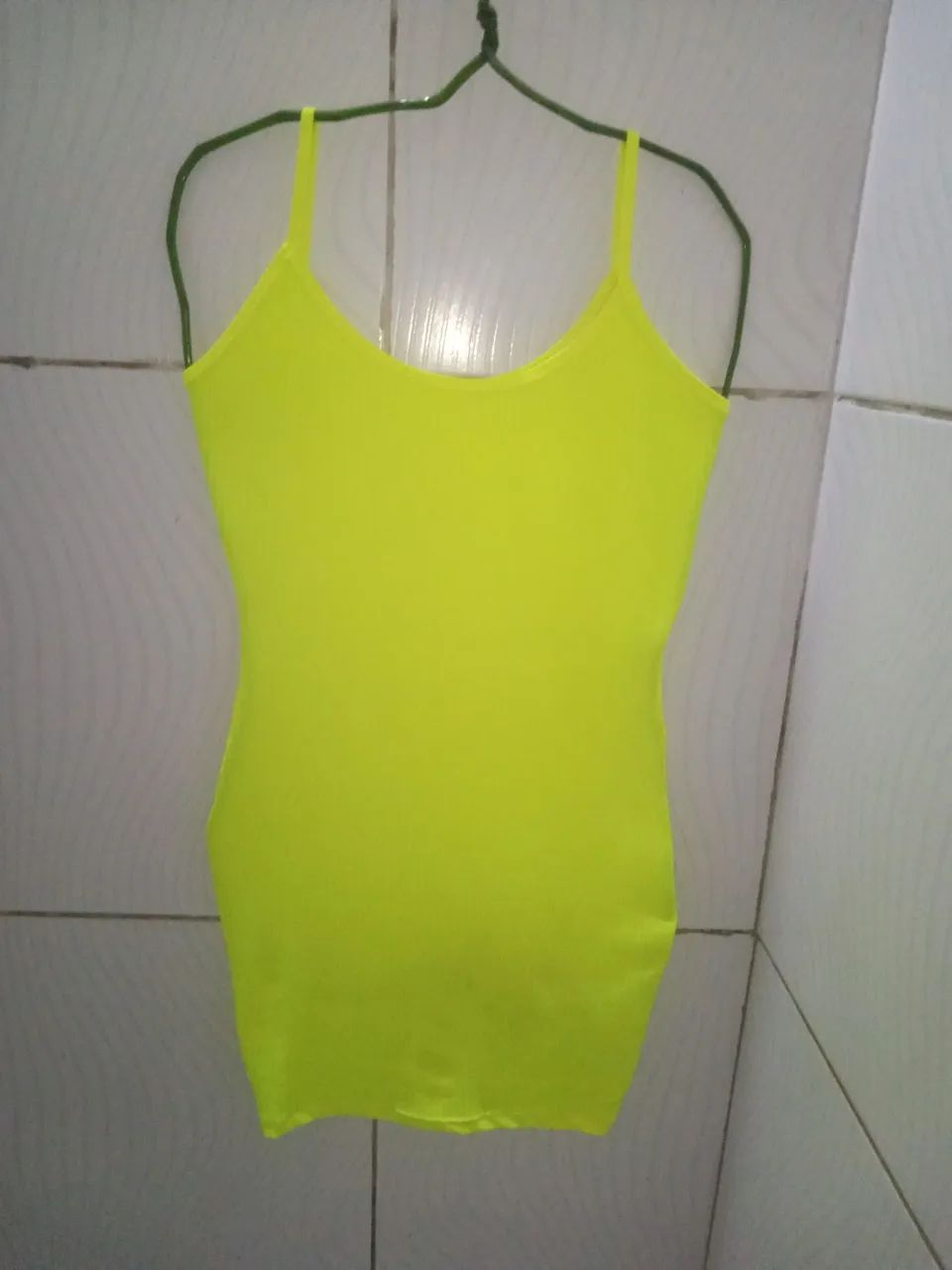 Vestido Canelado Neon Feminino M  - Foto 5