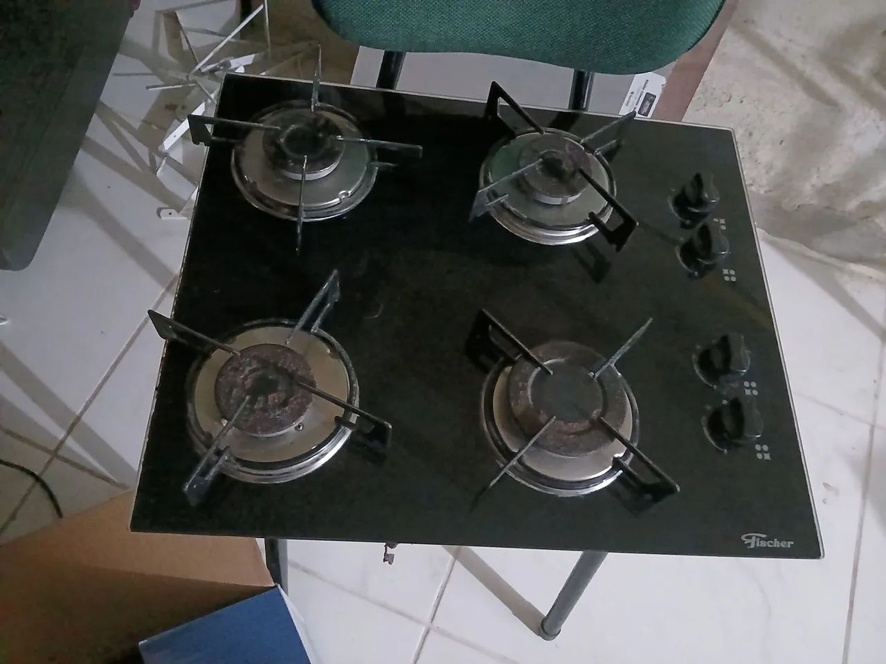 Bancada e pia com cooktop completa granito,ótimo estado para vender logo - Foto 2