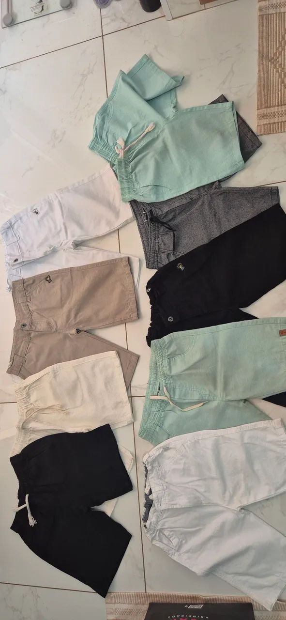 Bermudas infantil masculina tamanho 12  - Foto 2