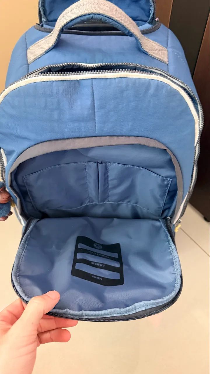 Mochila escolar kipling original - troco apenas com games - Foto 4