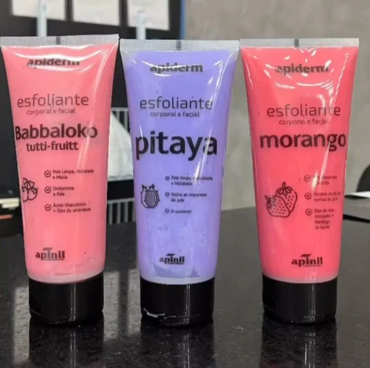 Esfoliante Corporal e Facial Apiniil - Babbaloko, Pitaya e Morango