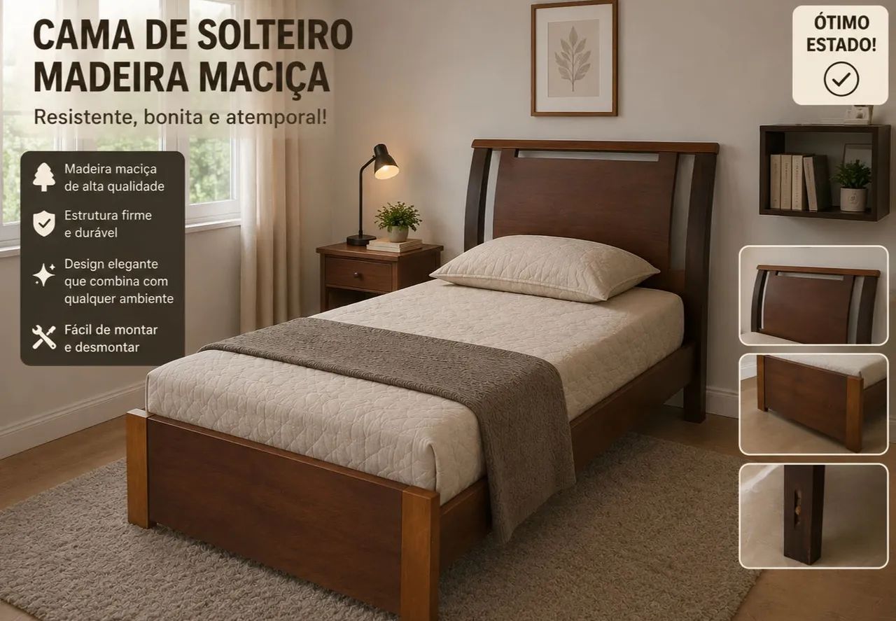 Cama de solteiro marca Lider