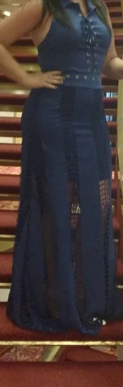 Vestido de festa - Azul - Foto 2