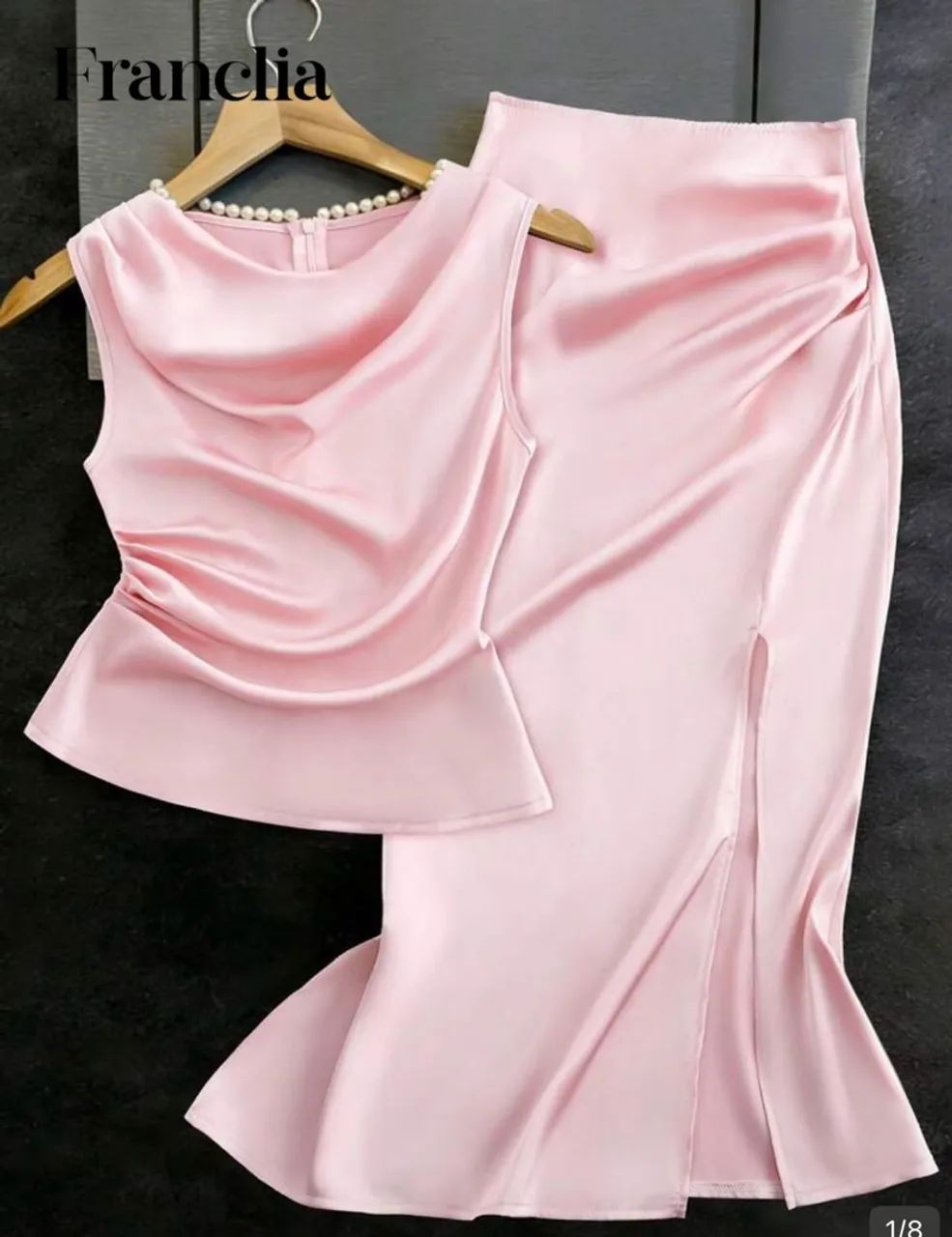 Conjunto de cetim social 