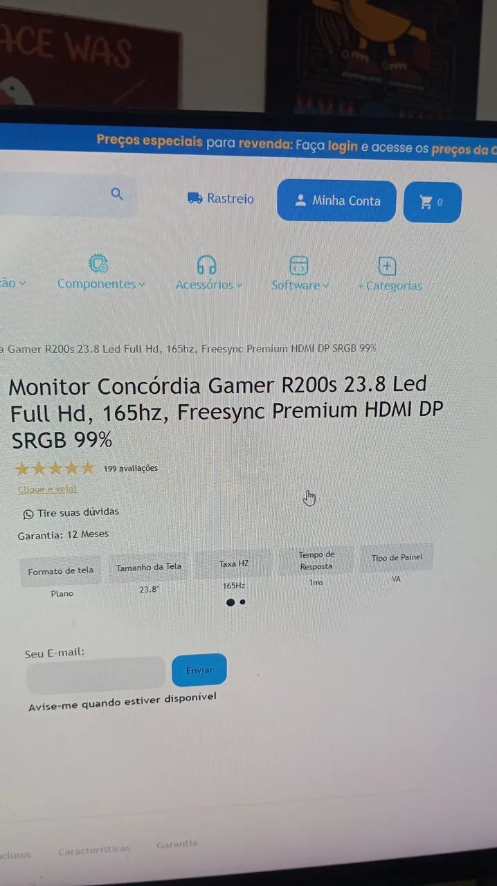 Monitor gamer 165hz 24 polegadas - Foto 5