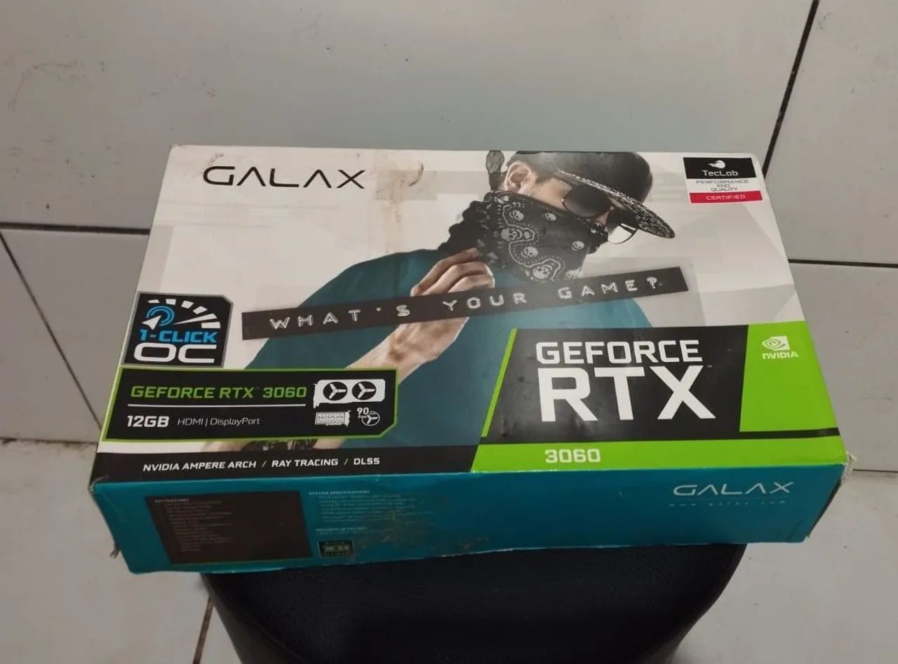? RTX GALAX GeForce RTX 3060 12GB GDDR6 - Completa com Caixa! ? - Foto 3