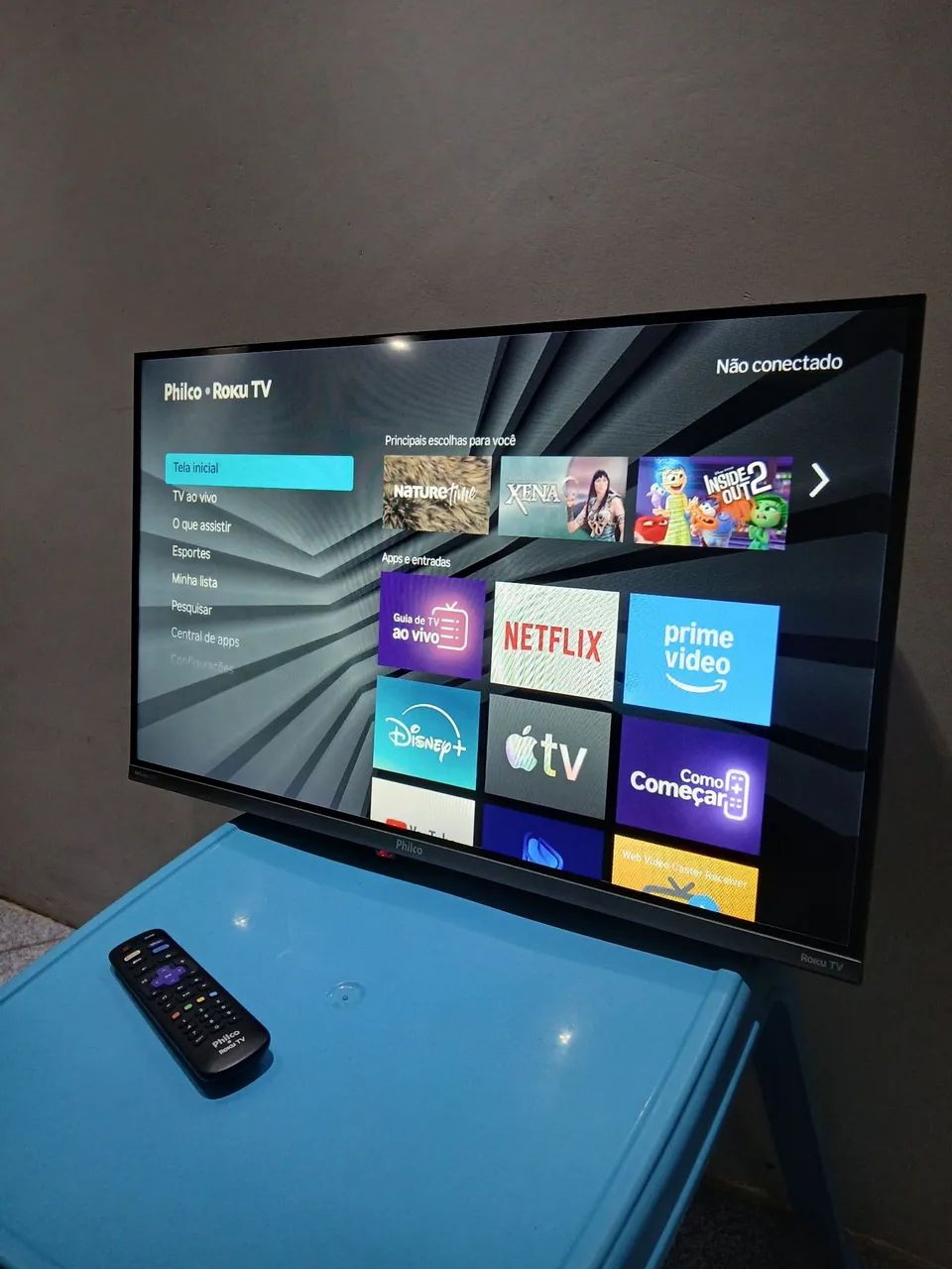 Tv 32 philco smart, bem pouco usada, estado de nova  - Foto 3