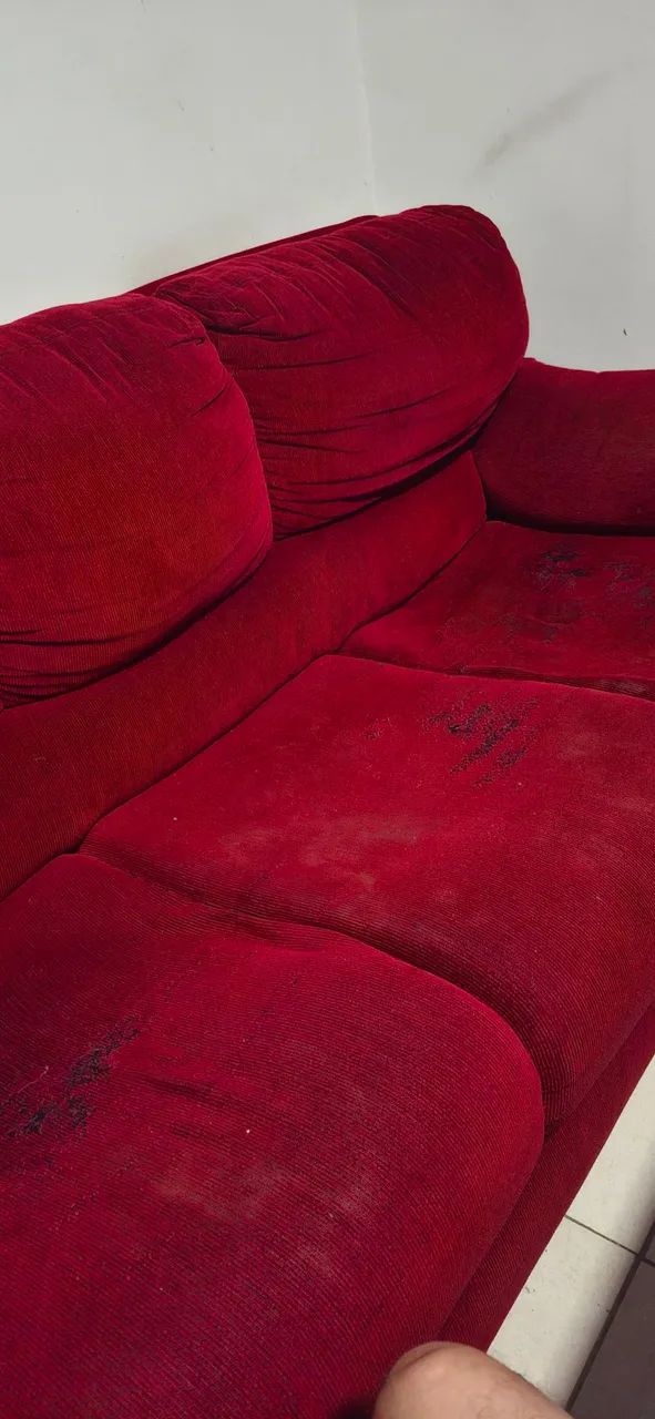 Sofá 3 lugares Vermelho - Foto 3