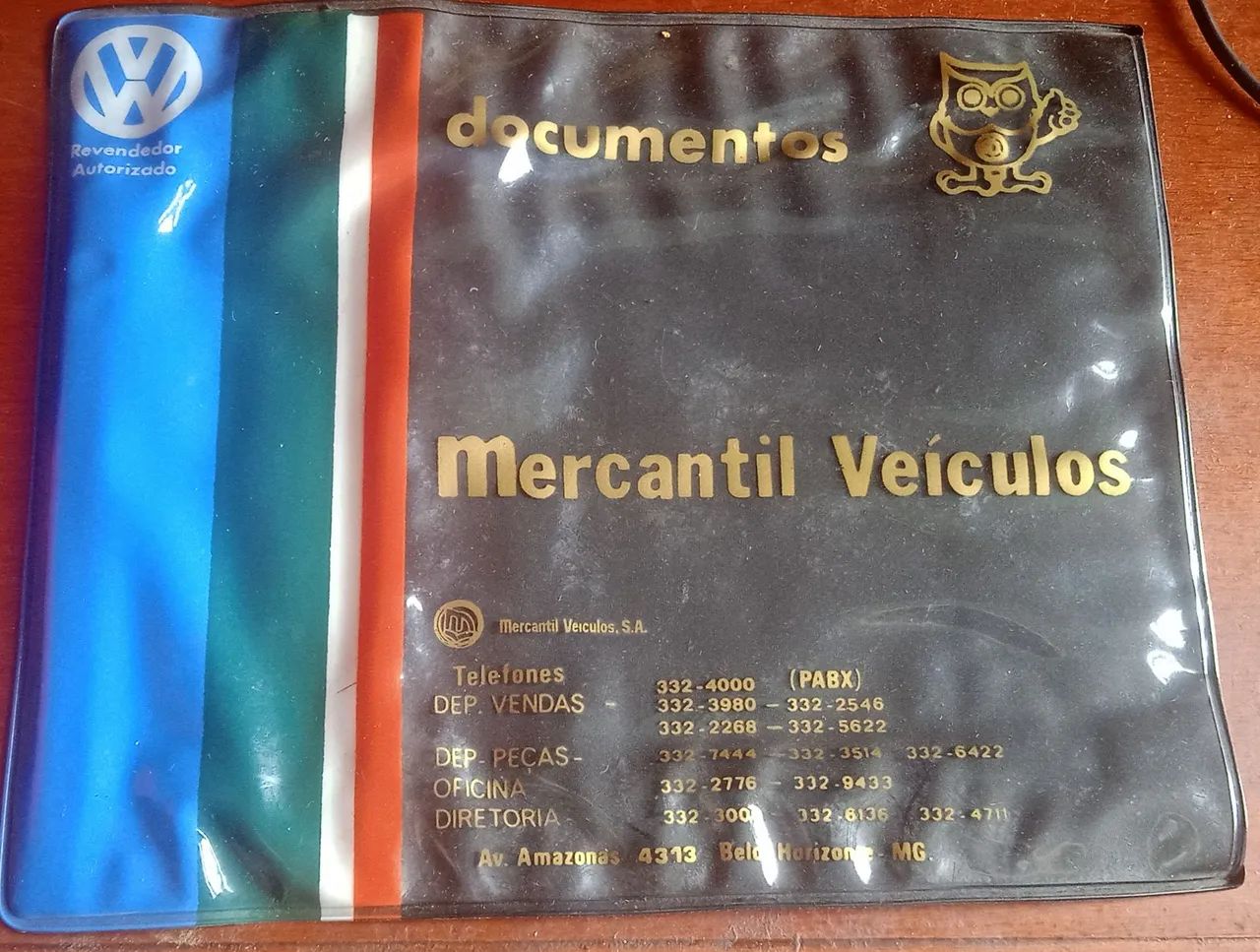 Antigo porta documentos Mercantil Veículos