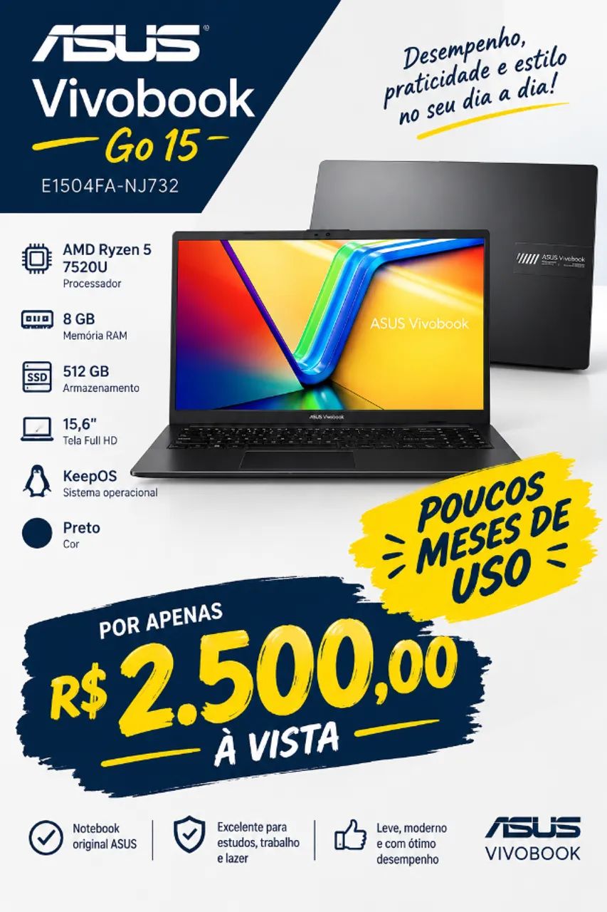 NOTEBOOK ASUS Vivobook Go 15 E1504FA-NJ732