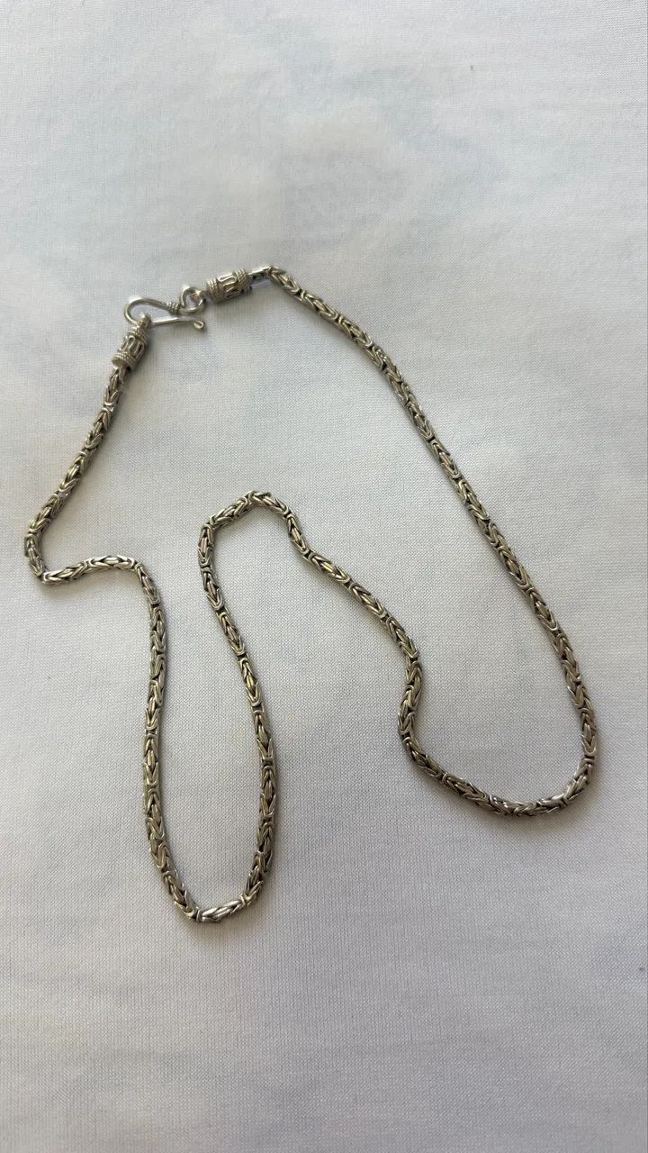 Corrente Prata Bali Ponto Peruano 60cm (2,5mm)  - Foto 2