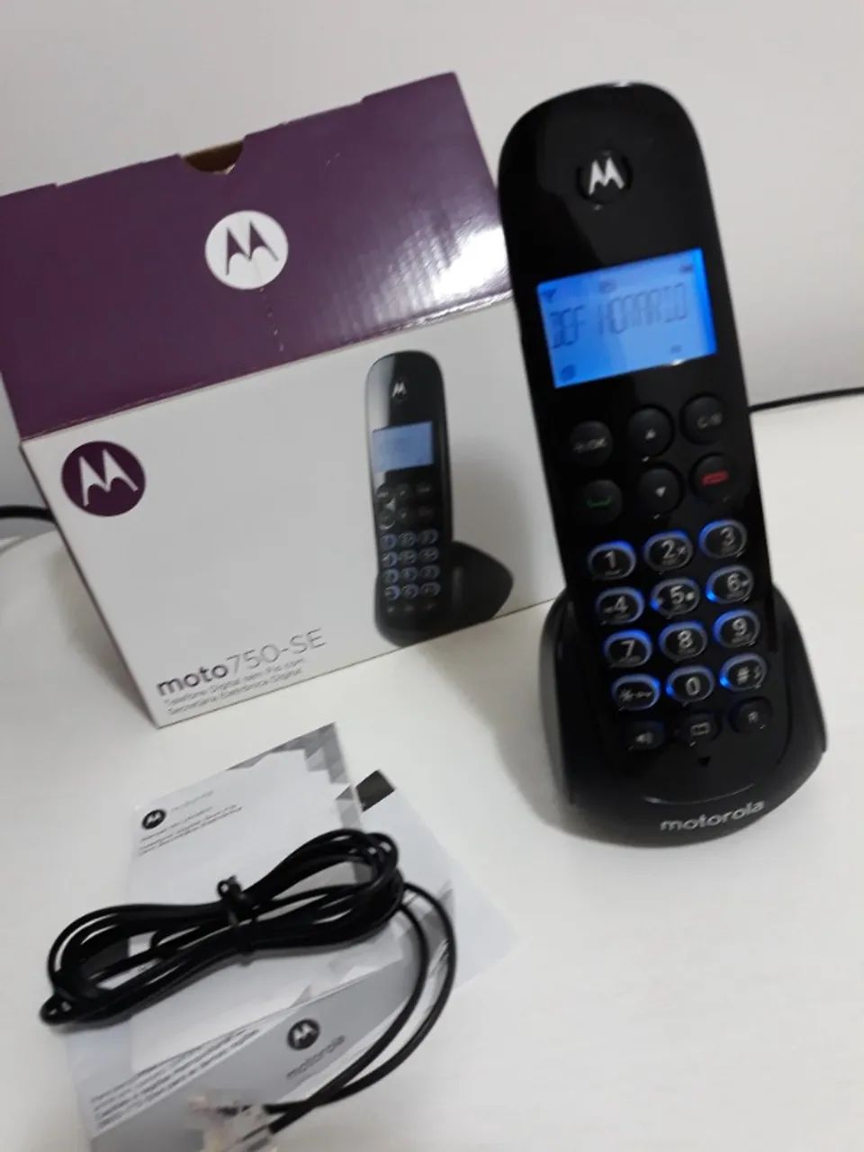 Telefone s/ Fio MOTO750-SE Preto MOTOROLA (usado)